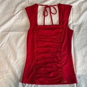 Guess Red tank top with accent tie on back